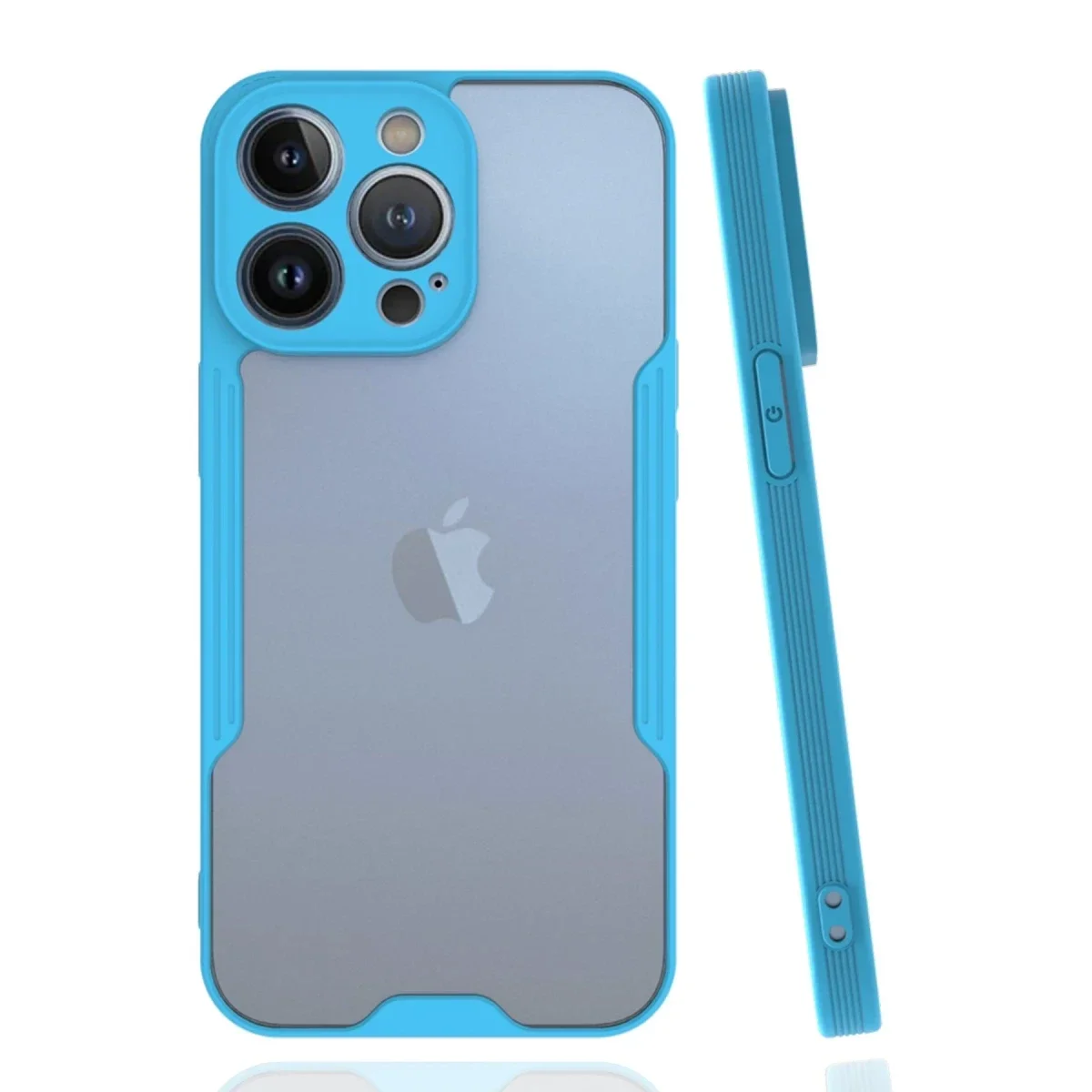 Apple iPhone 14 Pro Kılıf Platin Silikon - Mavi görsel 2