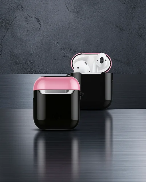 Apple Airpods 2 (2.nesil) 3in1 Kılıf - Siyah-pembe