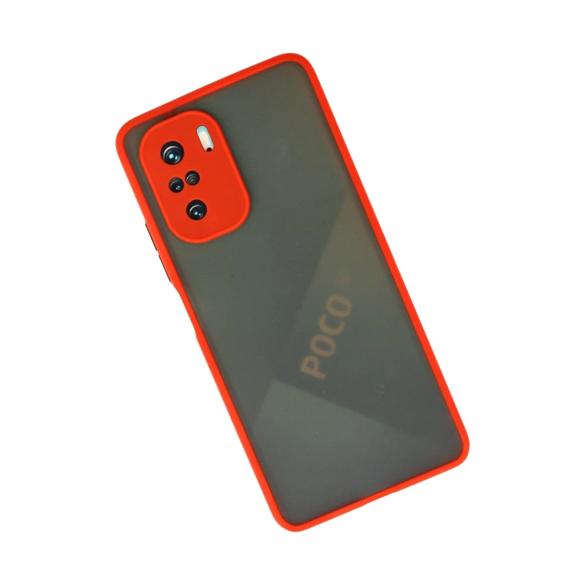 Xiaomi Poco F3 Kılıf Montreal Silikon Kapak - Kırmızı görsel 3