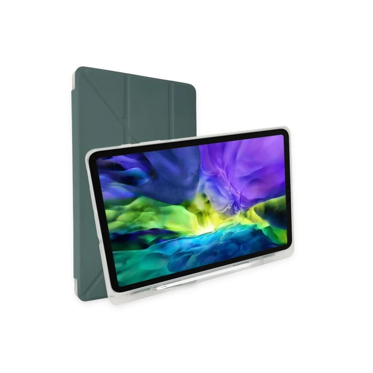 Huawei MatePad SE Kılıf Kalemlikli Mars Tablet Kılıfı - Koyu Yeşil