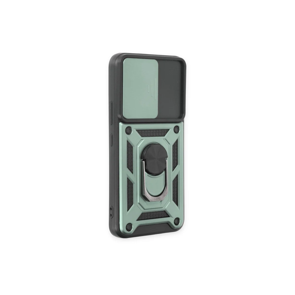 Samsung Galaxy S23 Fe Kılıf Pars Lens Yüzüklü Silikon - Yeşil görsel 2