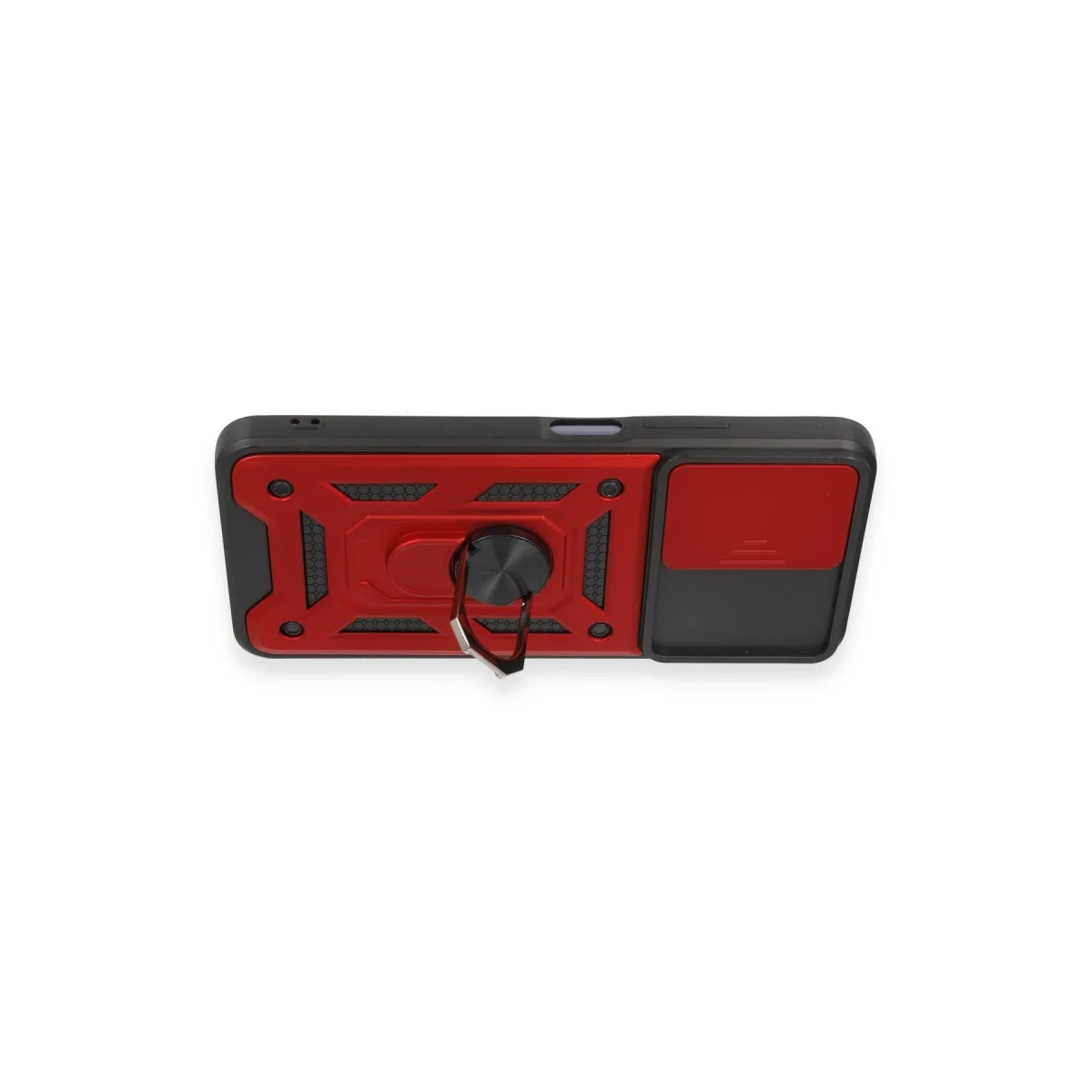 Xiao Red Note 12 5g Kılıf Pars Lens Yüzüklü Silikon - Kırmızı görsel 3