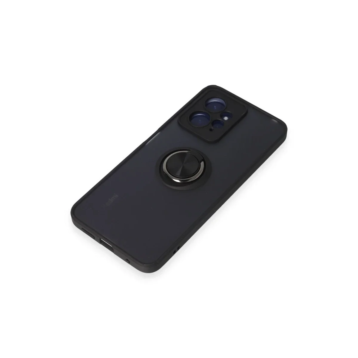 Xiaomi Redmi Note 12 4G Kılıf Montreal Yüzüklü Silikon Kapak - Siyah görsel 5