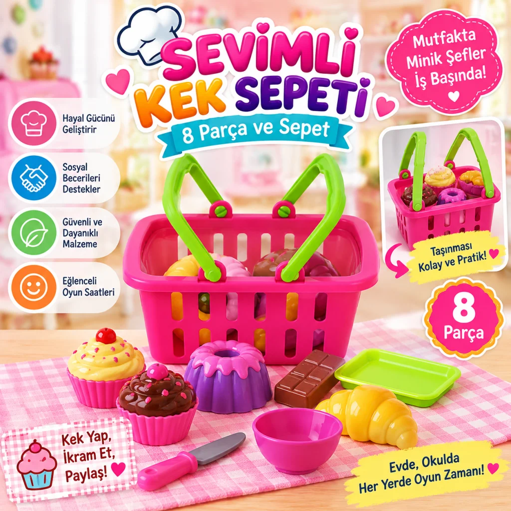 ENF-39220 Sevimli Kek Sepeti görsel 2