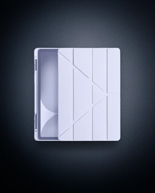 Apple İpad Pro 11 (2024) Kılıf Kalemlikli Hugo Tablet Kılıfı - Lila