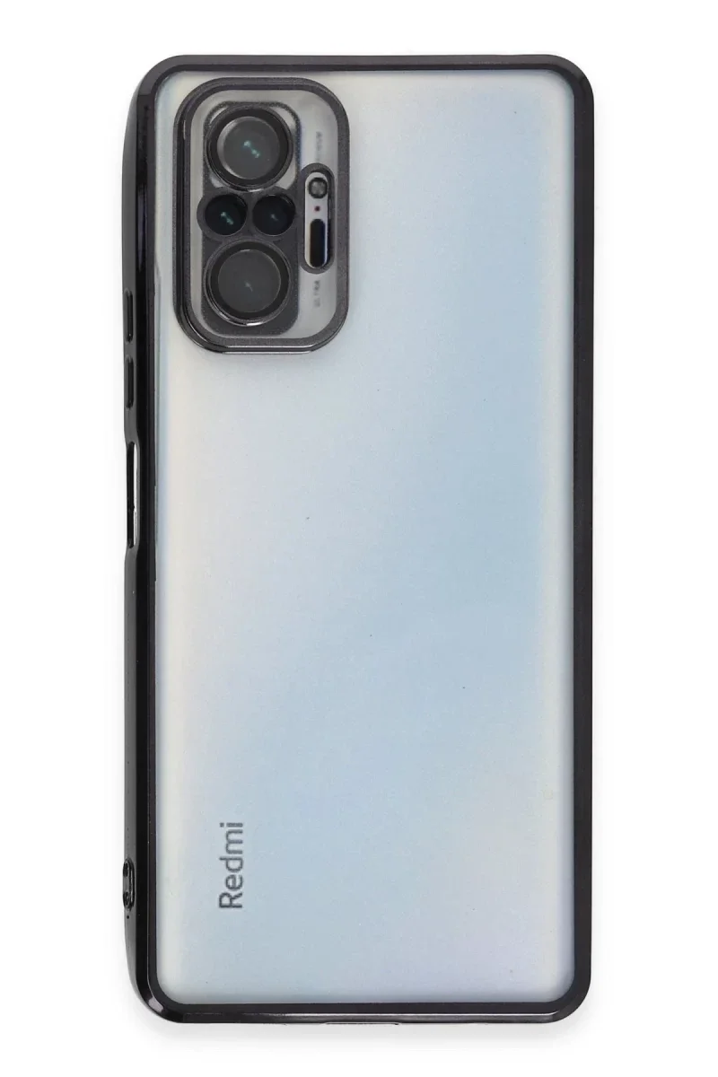 Xiao Red Note 10 Pro Kılıf Razer Lensli Silikon - Siyah görsel 2
