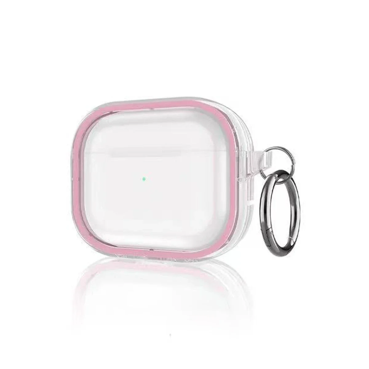 Movenchy Apple Airpods Pro 2 (2.nesil) Shiny Şeffaf Kılıf - Pembe