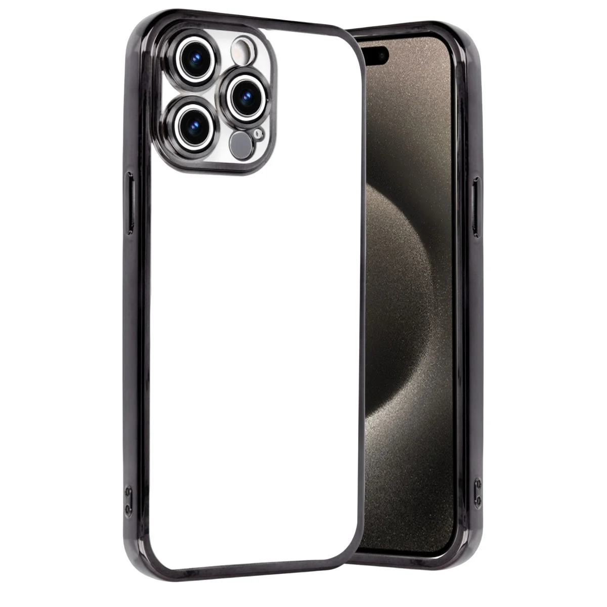 Apple İphone 15 Pro Max Razer Lensli Silikon - Siyah