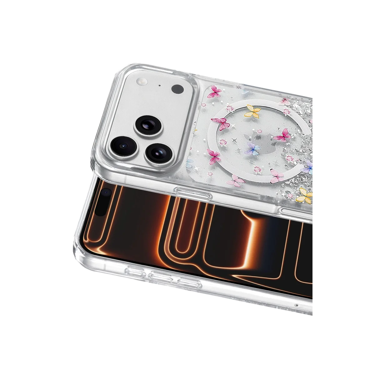 Onegif Apple İphone 17 Pro Max sk Simli Magsafe Kapak - Desen 4 görsel 2