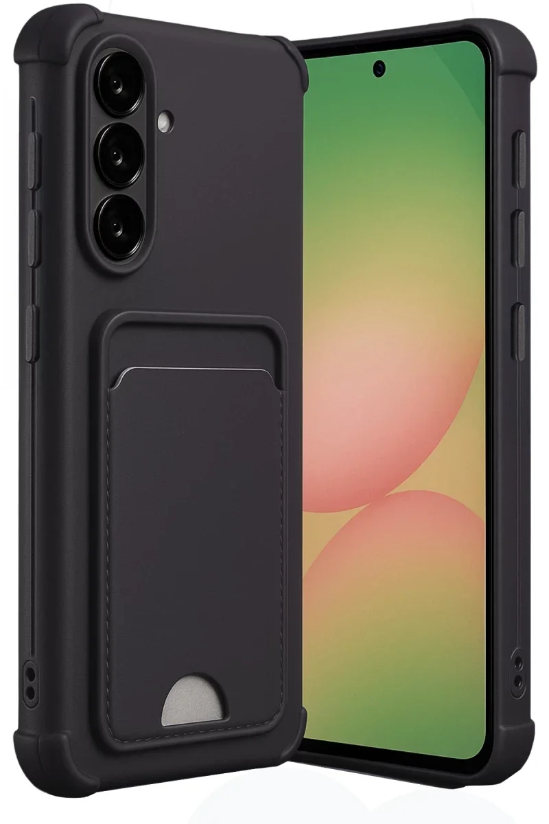 Samsung Galaxy A36 Kılıf Kelvin Kartvizitli Silikon - Siyah