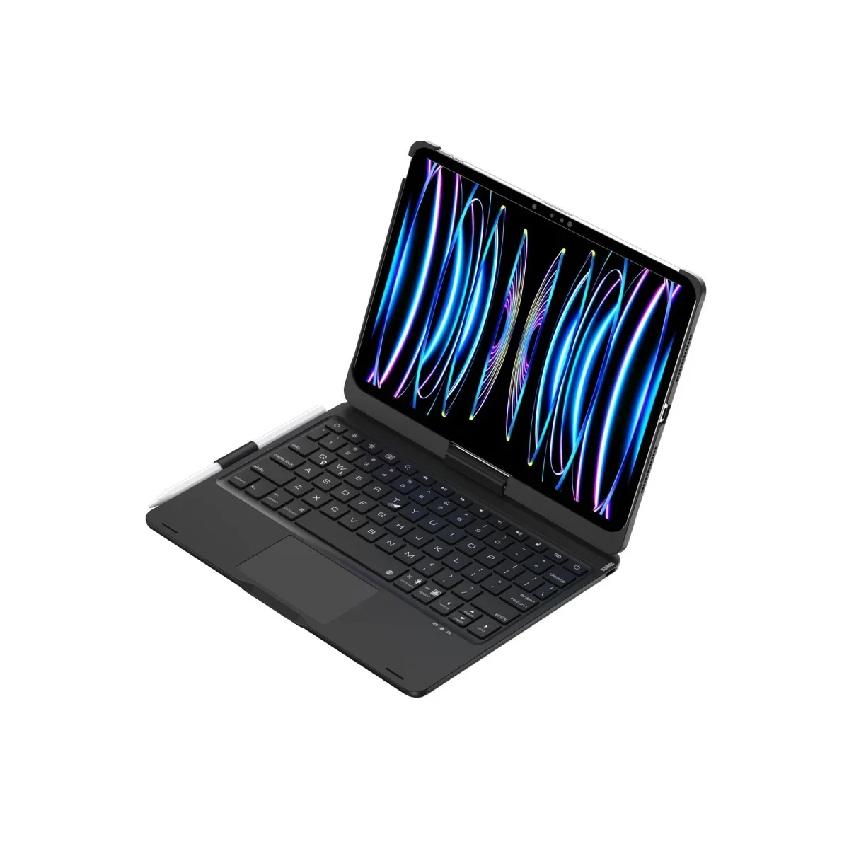 Apple iPad Pro 11 (2024) F11 ATS Kılıf Magic Dönen Klavyeli Tablet Kılıf - Siyah görsel 3