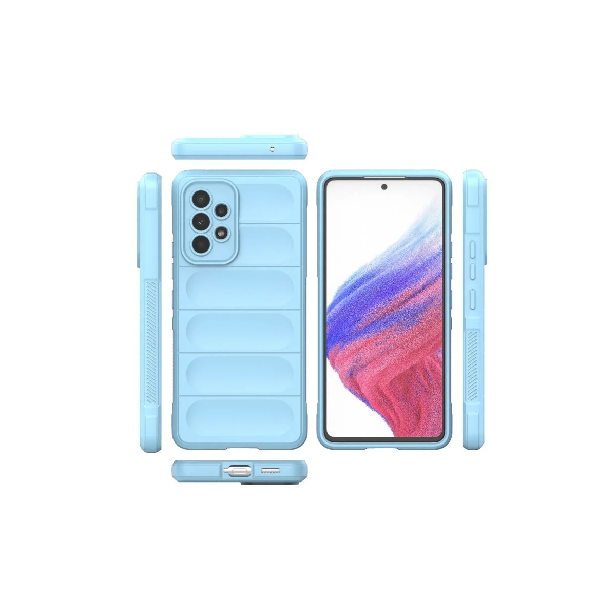 Samsung Galaxy A53 5g Kılıf Optimum Silikon - Sky Blue görsel 3