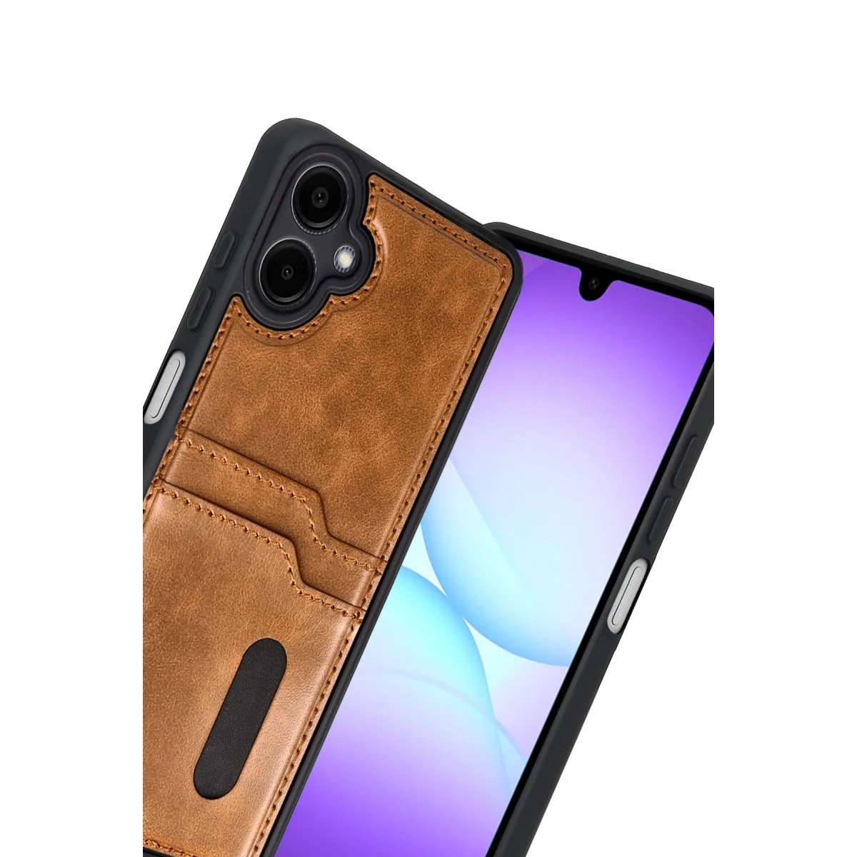 Samsung Galaxy A07 4g Sara Kartvizitli Deri Kılıf - Taba görsel 2