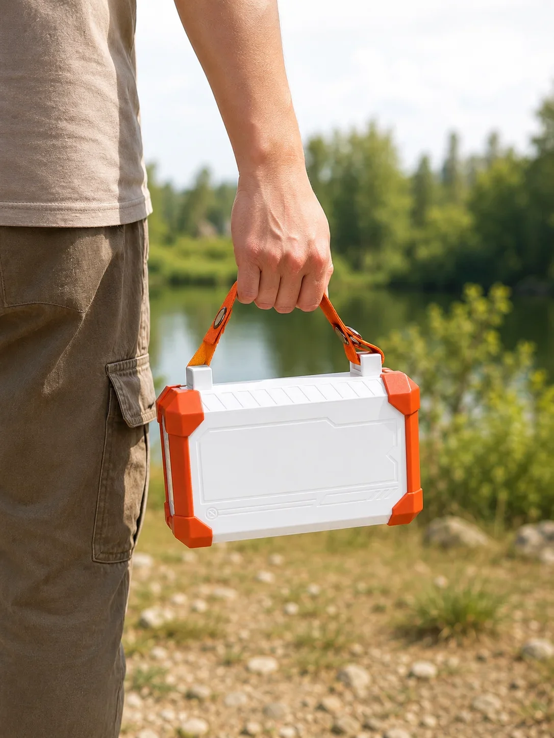 Kamp ve Seyahat İçin 60000 mAh Powerbank 22.5W Hızlı Şarj Acil Durum Işıklı Taşıma Saplı 4 Entegre Kablolu görsel 3