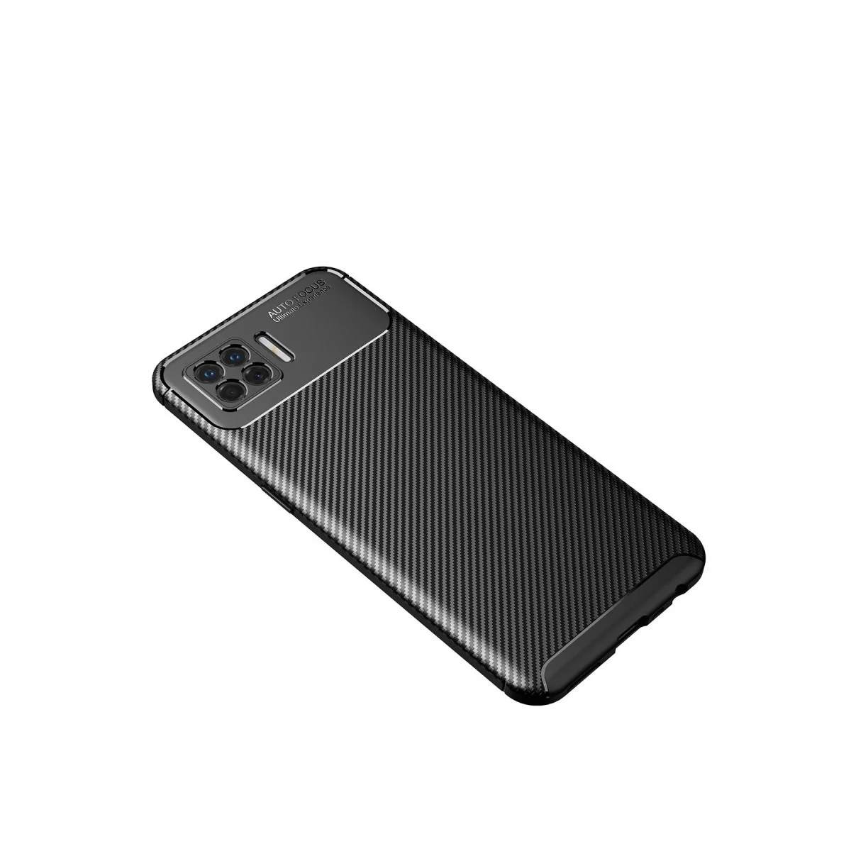 Oppo A73 Kılıf Auto Focus Karbon Kapak - Siyah görsel 2
