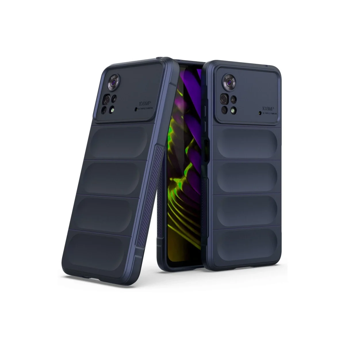Xiao Poco X4 Pro 5g Kılıf Optimum Silikon - Lacivert görsel 2