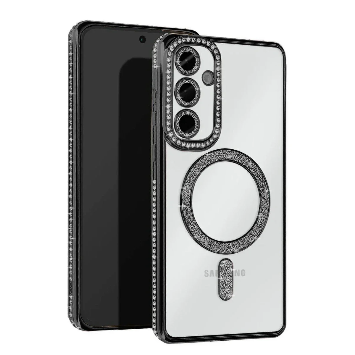 Samsung Galaxy S25 FE Joke Simli Magneticsafe Kılıf - Siyah görsel 2