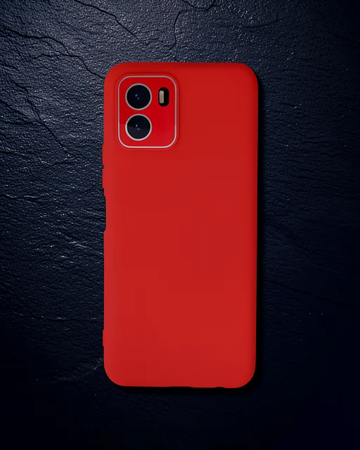 Vivo Y15s Kılıf Lansman Glass Kapak - Kırmızı