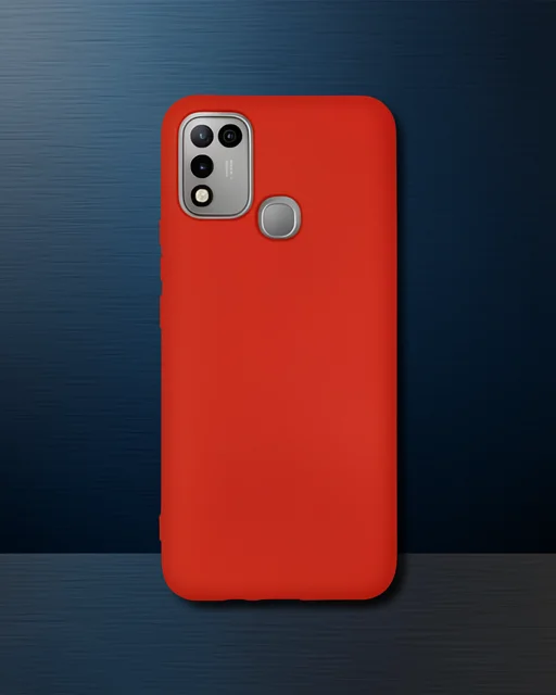 İnfinix Hot 10 Play Kılıf Nano İçi Kadife Silikon - Kırmızı