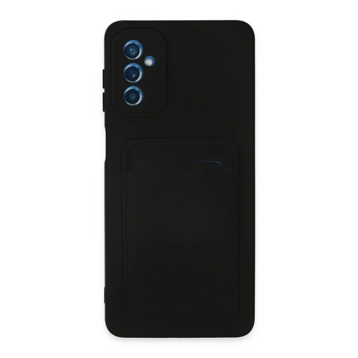 Samsung Galaxy M52 5G Kılıf Kelvin Kartvizitli Silikon - Siyah