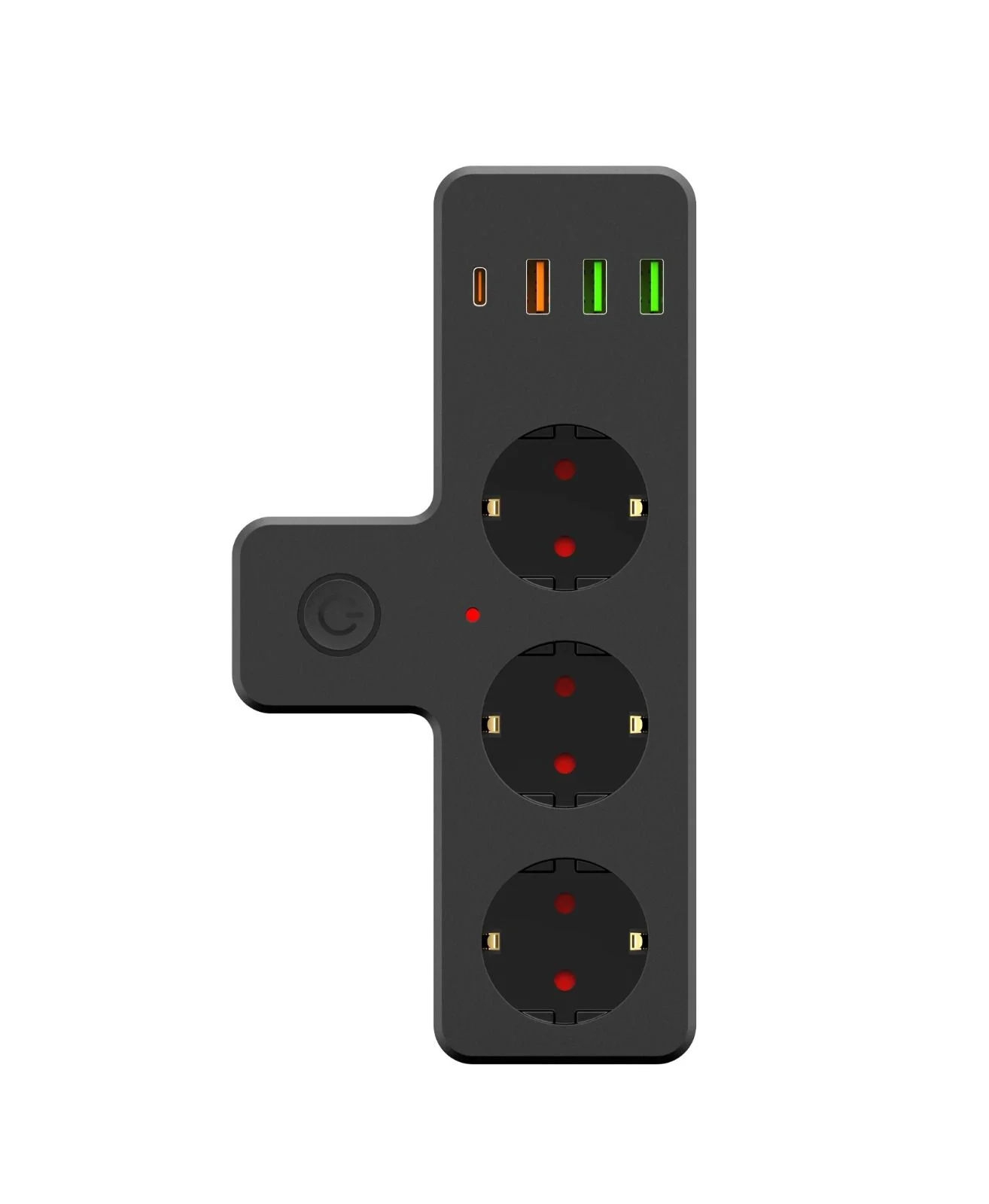 Vothoon Ftr-12 Termal Akım Korumalı Isıya Dayanıklı 3’lü Priz 3x Usb 1x Type-c