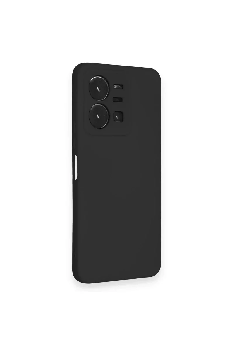Vivo Y35 Kılıf Nano içi Kadife Silikon - Siyah görsel 2