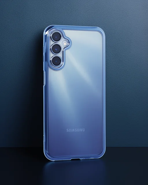 Samsung Galaxy A55 5g Kılıf Razer Lensli Silikon - Açık Mavi