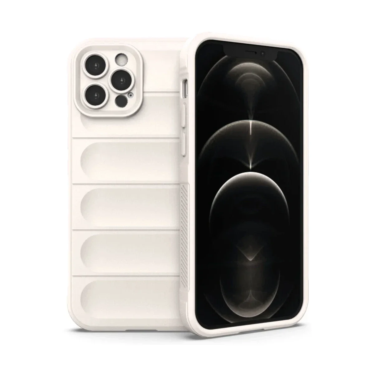Apple iPhone 12 Pro Kılıf Optimum Silikon - Krem