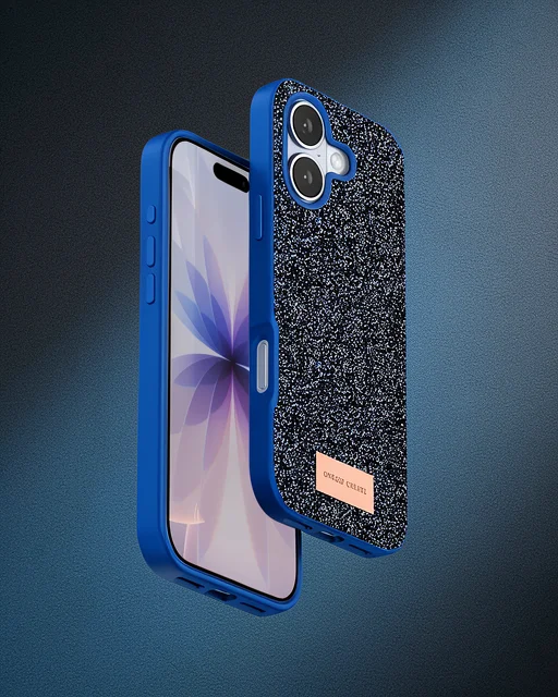 Onegif Apple İphone 17 Bright Simli Kapak - Mavi