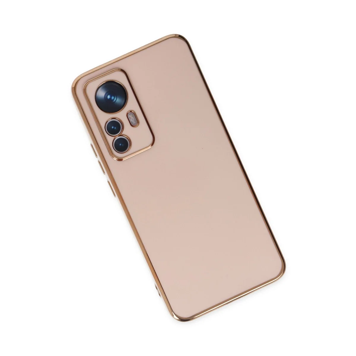 Xiaomi Mi 12t Pro Kılıf Volet Silikon - Pembe görsel 3