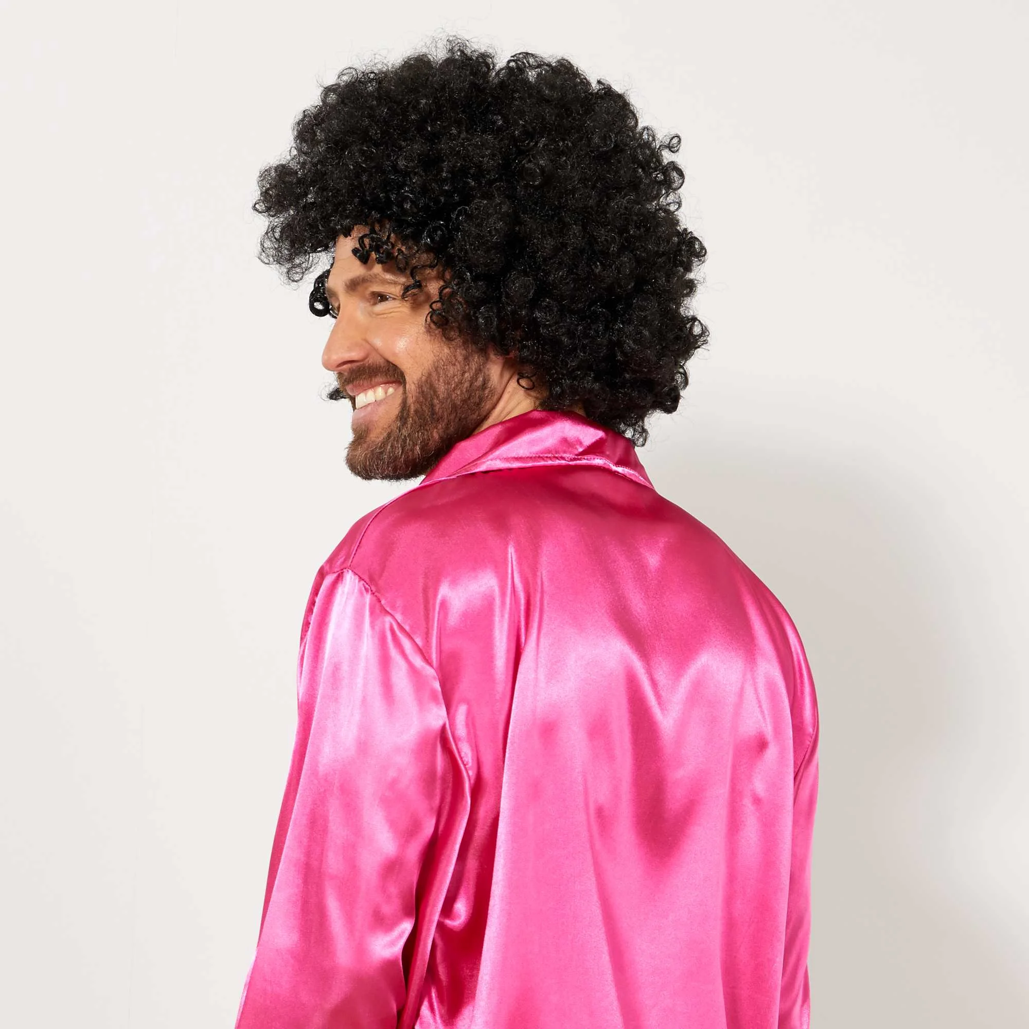 Siyah Renk Kıvırcık Afro Bonus Peruk görsel 4
