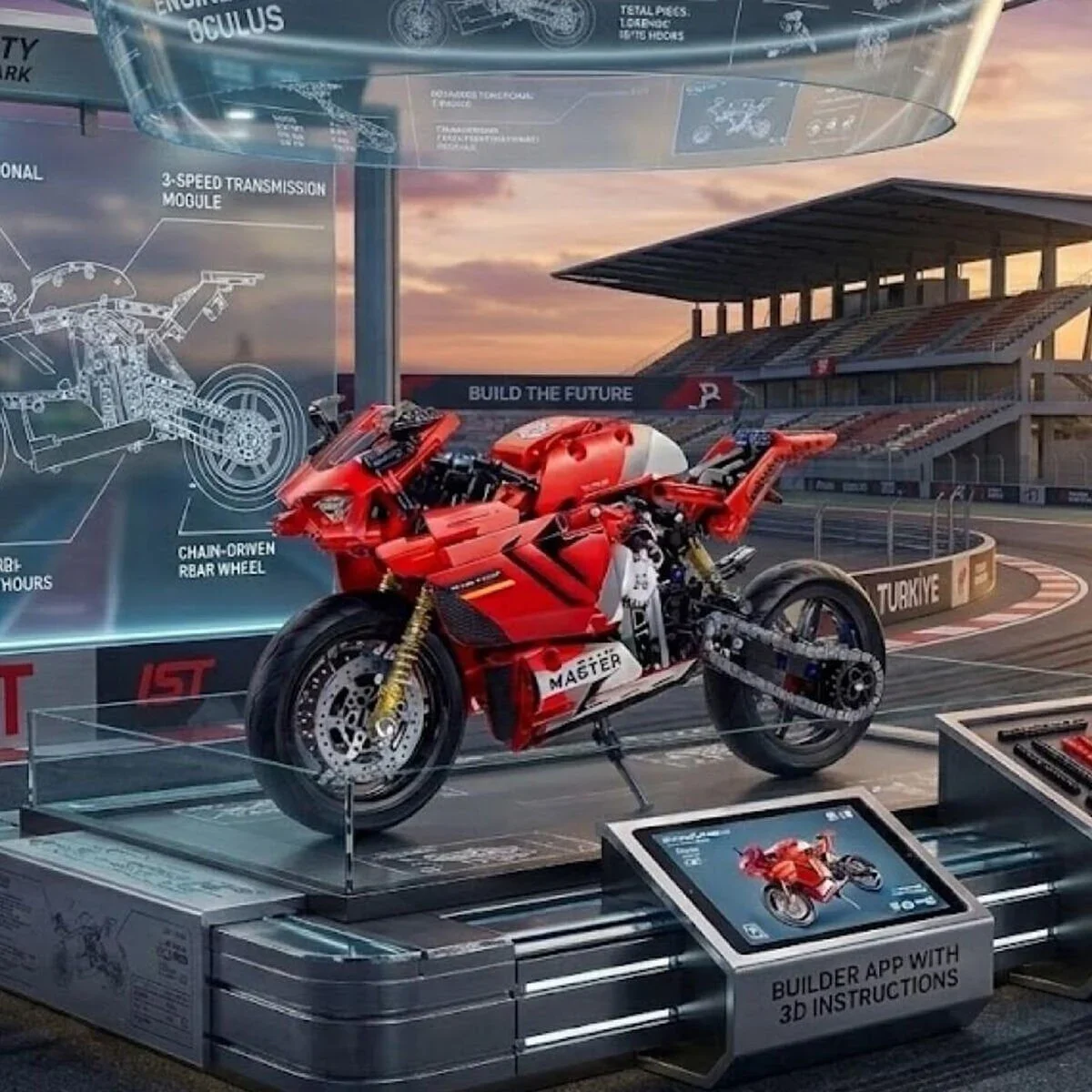 C64051W Cada Suzuki Hayabusa 1043 Parça Block Oyuncak görsel 2