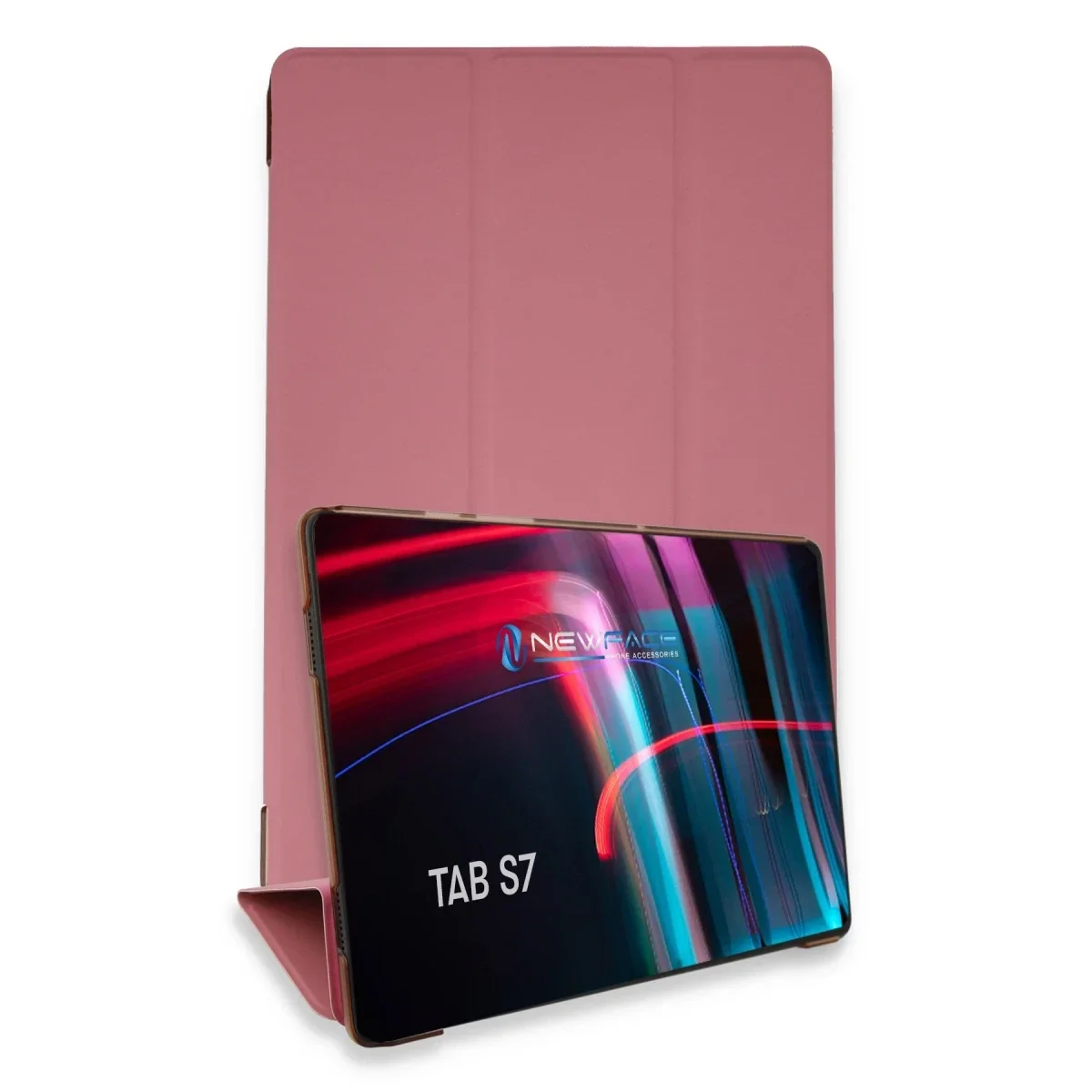 Samsung Galaxy T870 Tab S7 11 Kılıf Tablet Smart Kılıf - Pembe