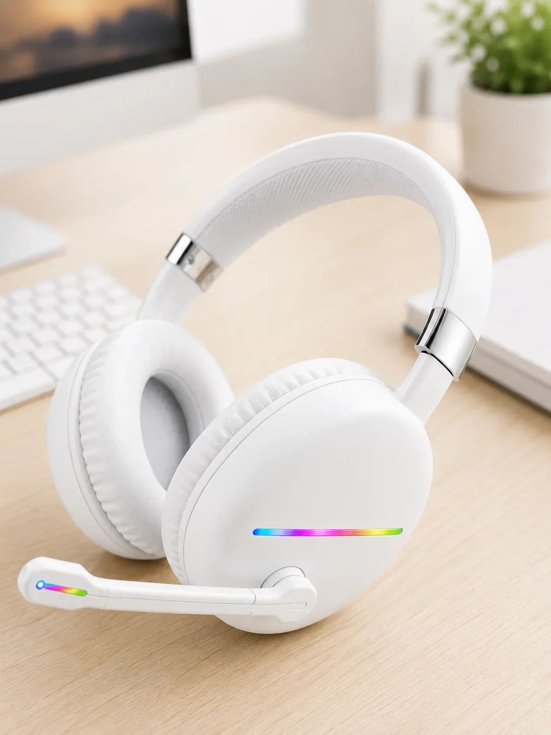 Rgb Beyaz Kulaklık MAX-17 görsel 4