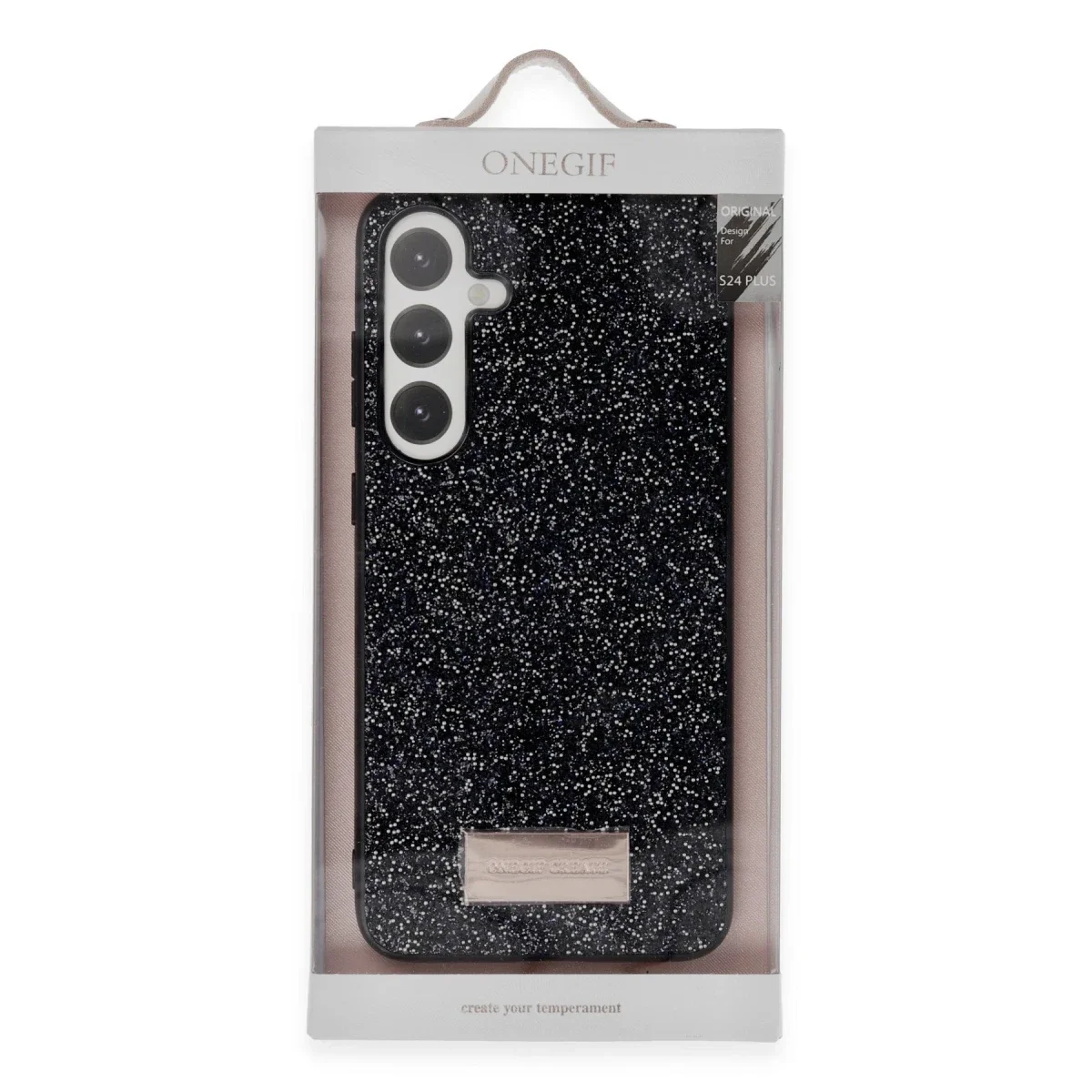 Onegif Samsung Galaxy A25 5G Bright Simli Kapak - Gümüş görsel 3