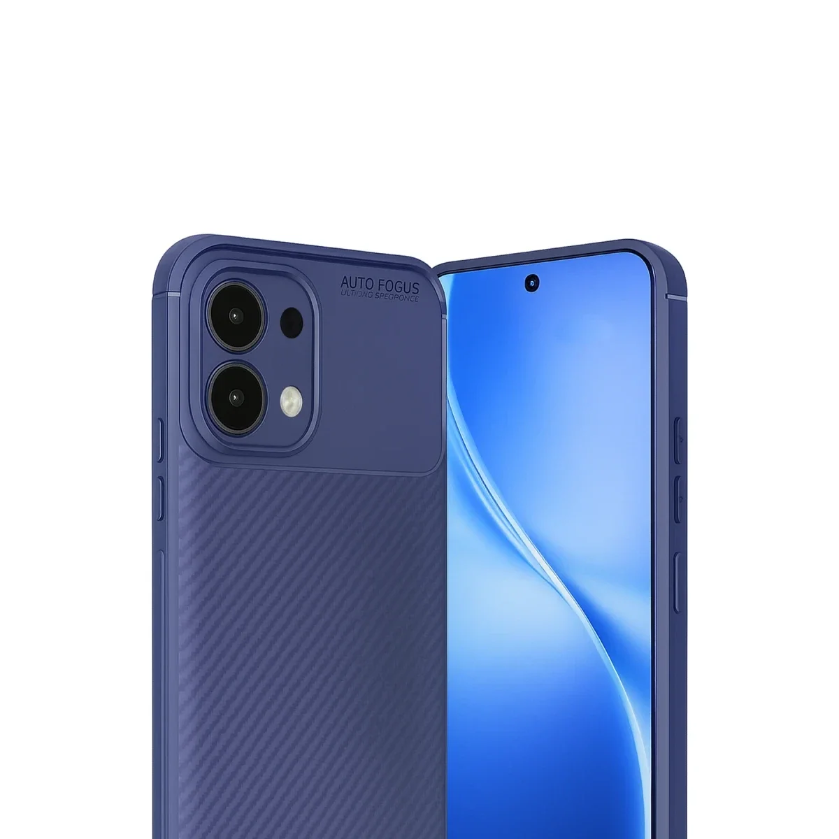 Oppo A6 Pro 4G Auto Focus Karbon Kapak - Lacivert görsel 3
