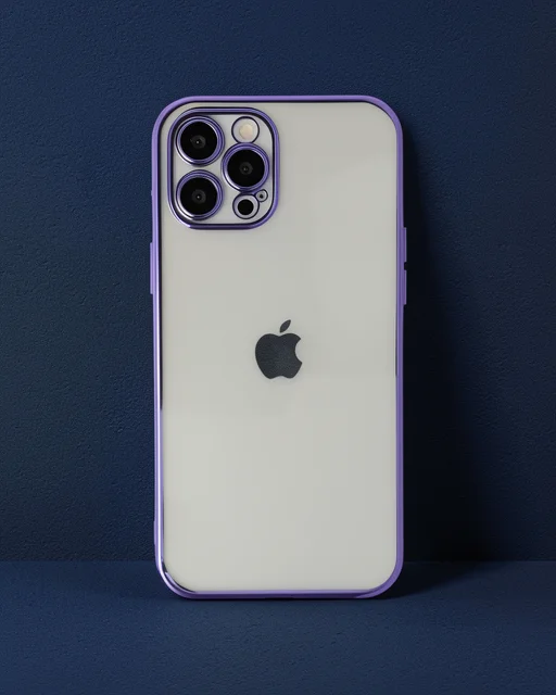 Apple İphone 12 Pro Kılıf Razer Lensli Silikon - Mor