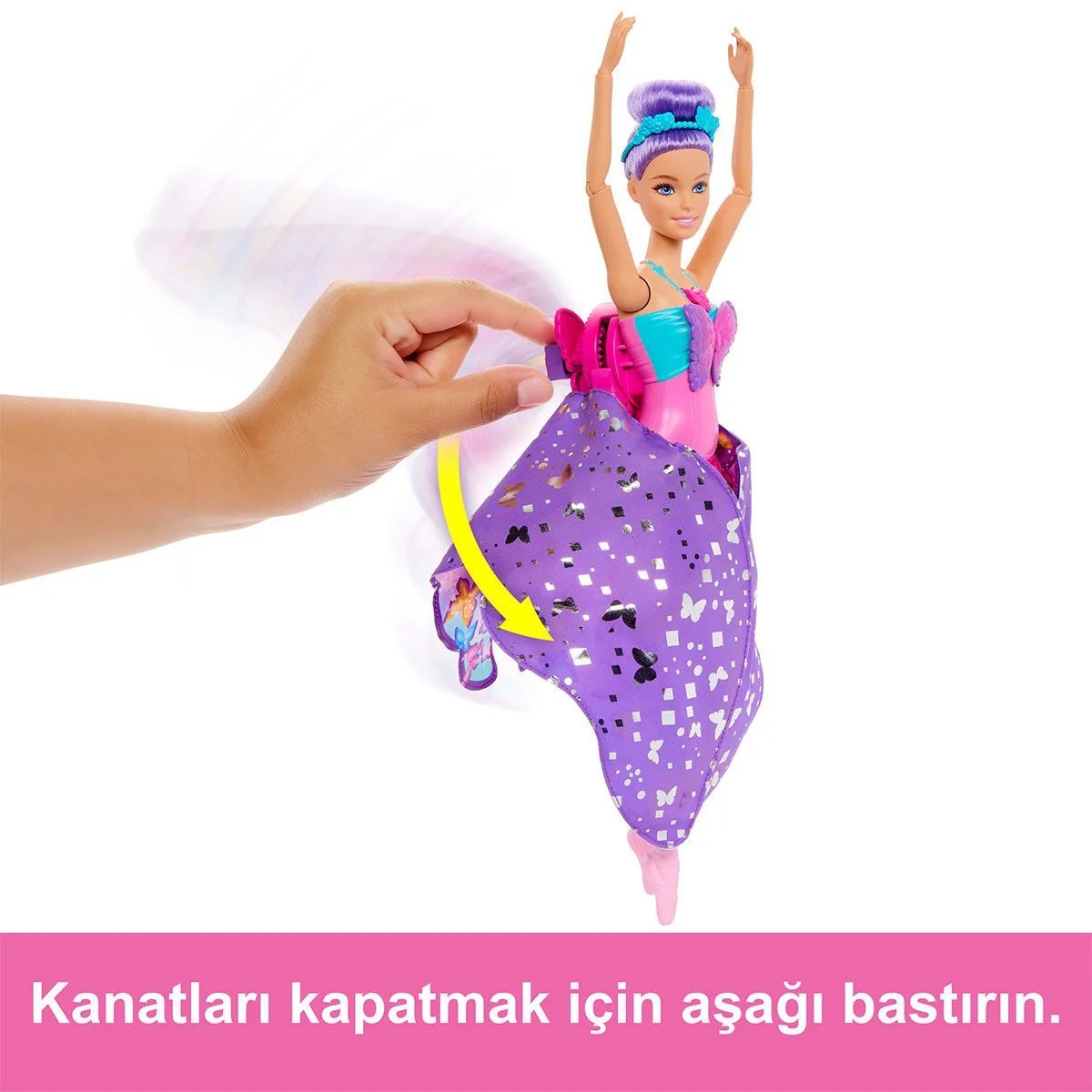 HXJ10 Barbie Kelebek Dansçı Bebek görsel 6