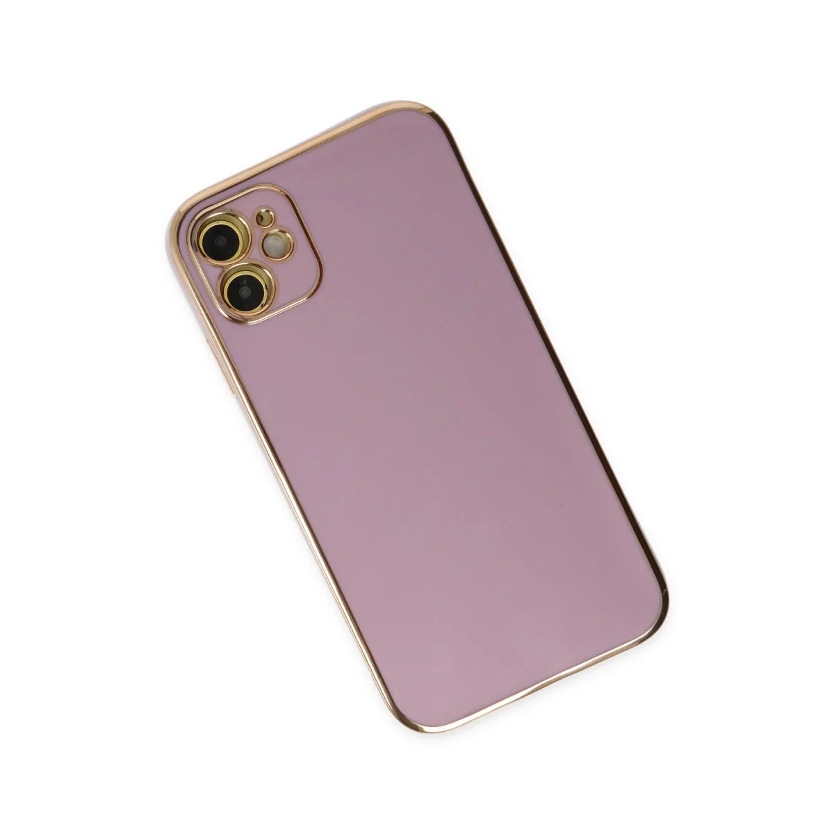 Apple İphone 12 Kılıf Volet Silikon - Mor görsel 3