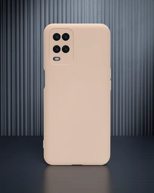 Oppo A54 4g Kılıf Nano İçi Kadife Silikon - Pudra
