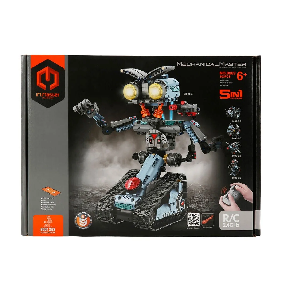 1004467 Sun-ımm-rc Robot Akıllı Programlama 5IN1 2 4GHZ.803PRÇ Işıklı görsel 5