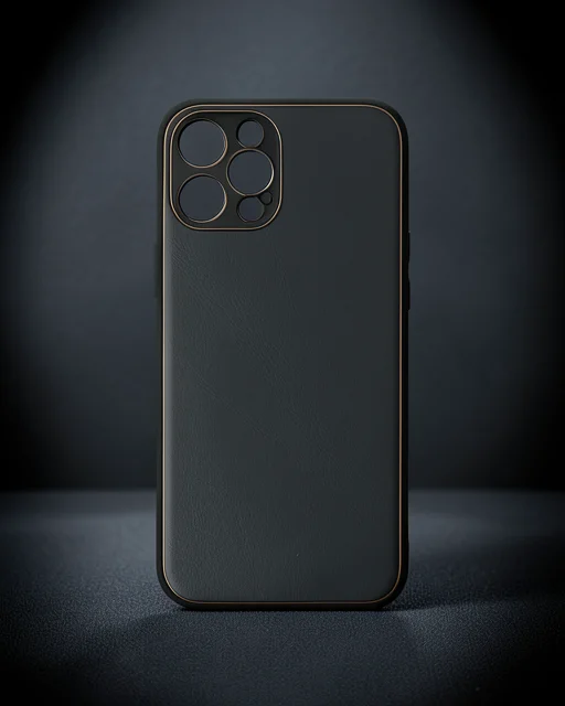 Apple İphone 12 Pro Kılıf Coco Deri Silikon Kapak - Siyah
