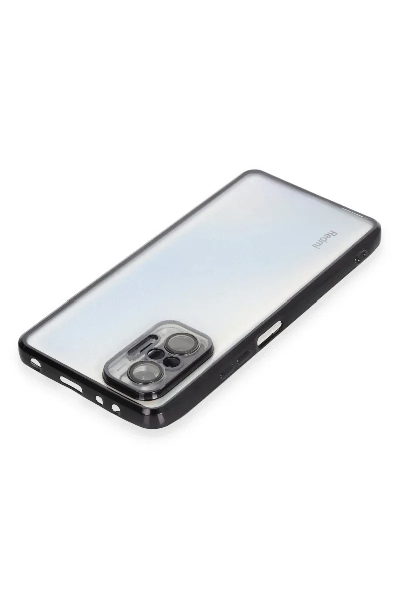 Xiao Red Note 10 Pro Kılıf Razer Lensli Silikon - Siyah görsel 3