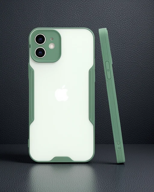 Apple İphone 12 Kılıf Platin Silikon - Yeşil