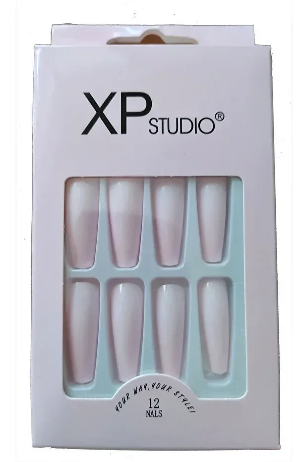 Studio Gel 12'li Takma Tırnak Profesyonel - Badem