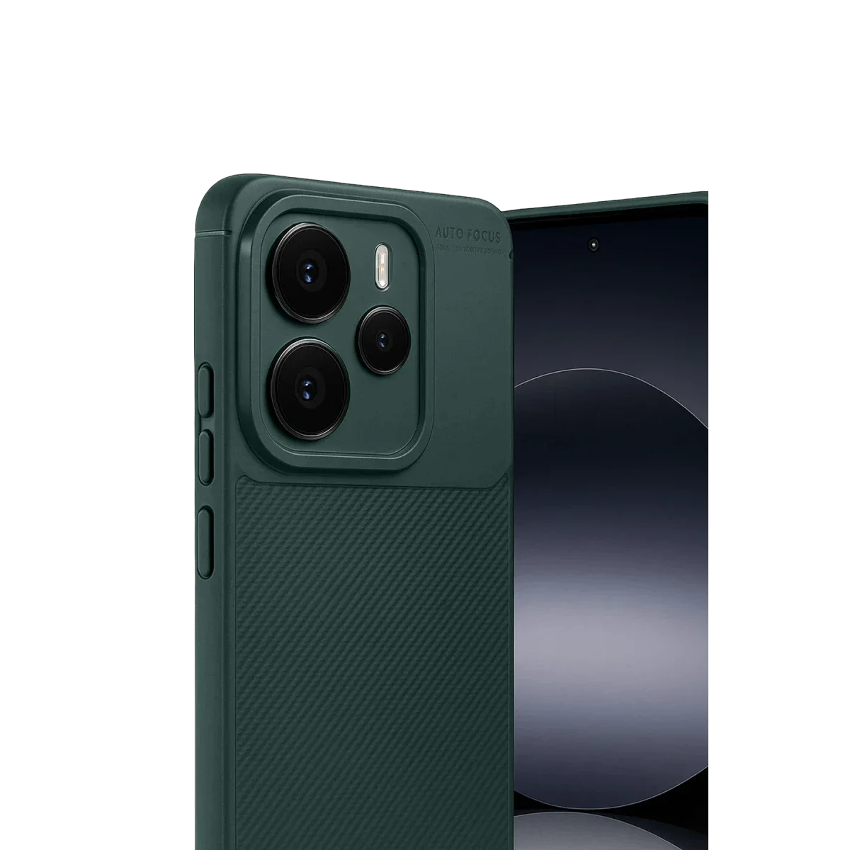 Xiaomi Note 14 5G Auto Focus Karbon Kapak - Koyu Yeşil görsel 3