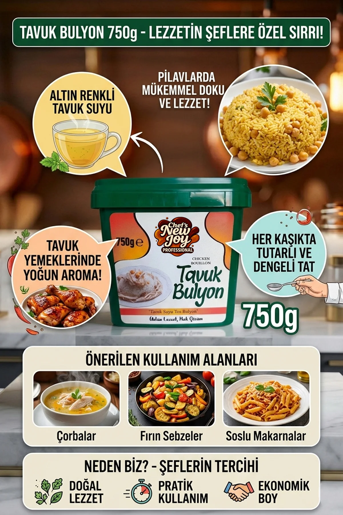 Tavuk Bulyon 750 G x 8 Adet - 1 Koli (Koli Bazlı Avantaj Paketi) görsel 4