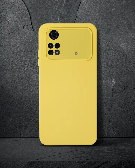 Xiaomi Poco M4 Pro 4g Kılıf Nano İçi Kadife Silikon - Sarı