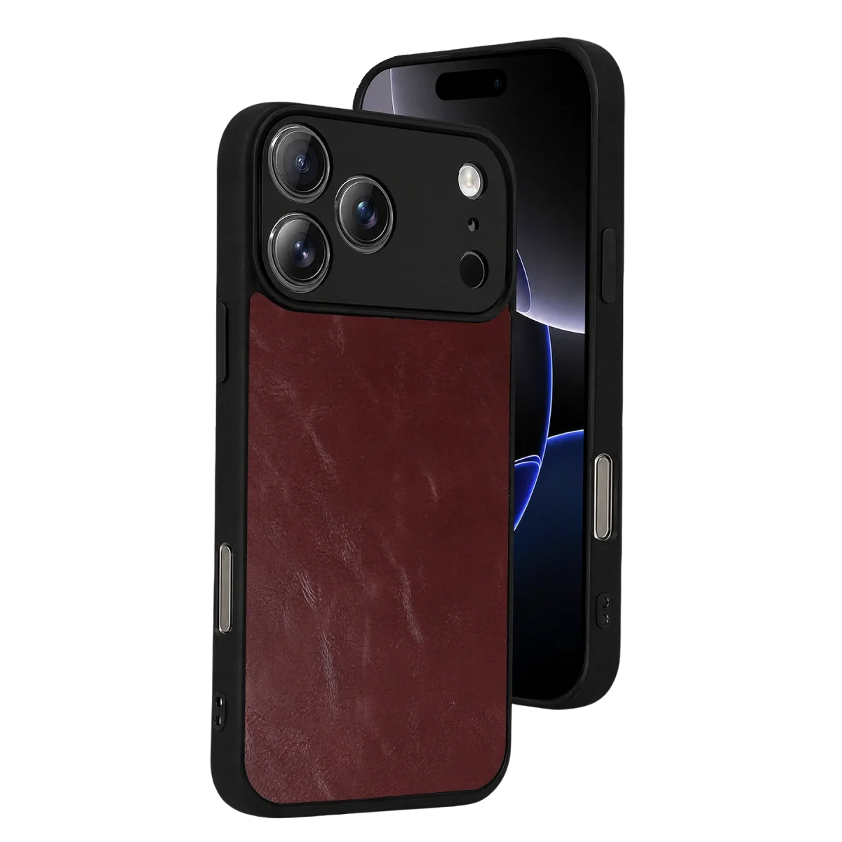 Apple İphone 17 Pro Max Aras Deri Kapak - Bordo