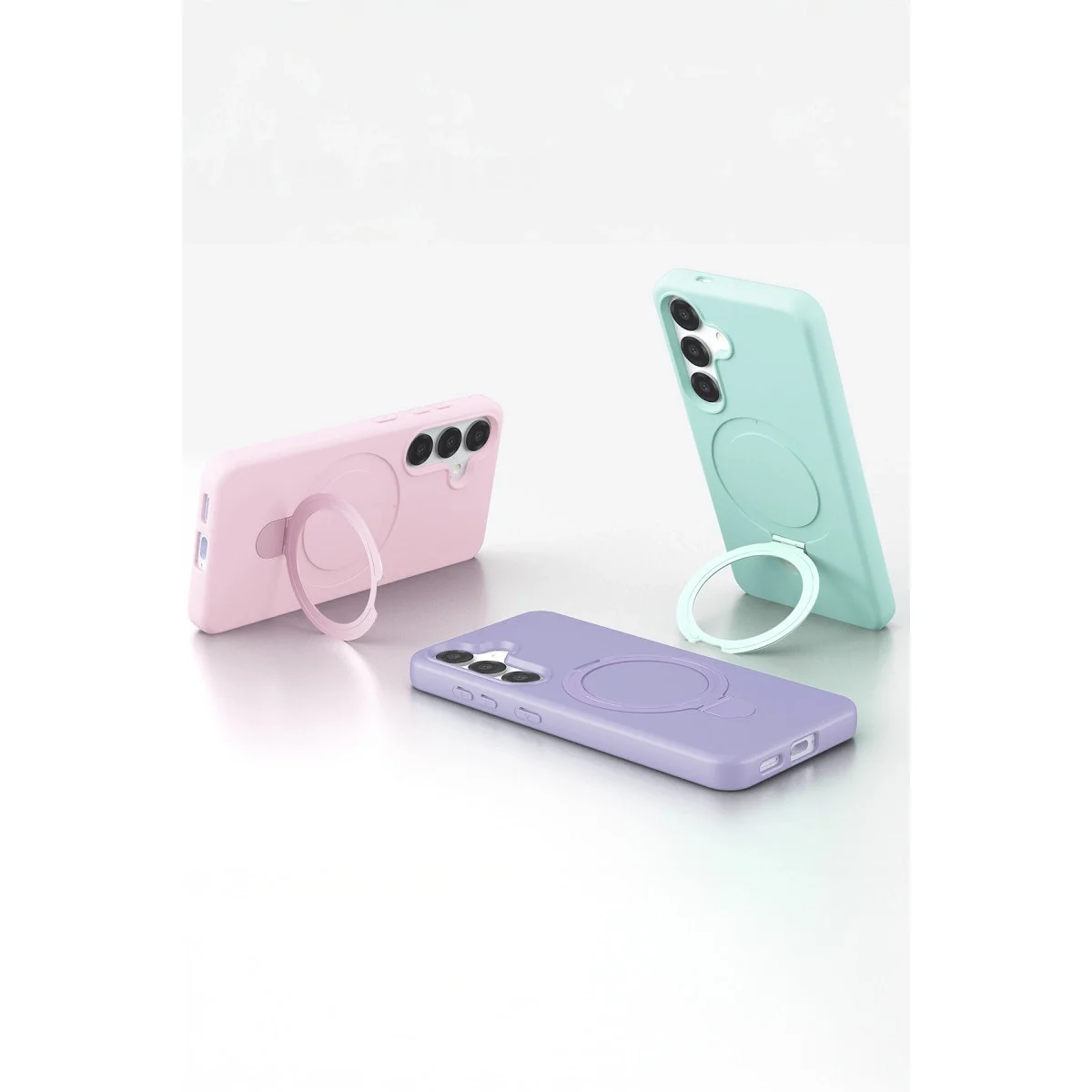 Samsung Galaxy S25 Regal Magsafe Standlı Kapak - Turuncu görsel 5